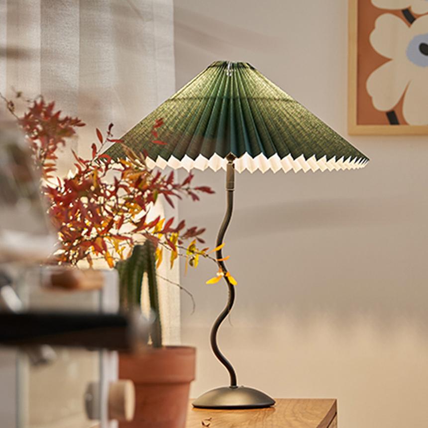 레트로 테이블램프 인테리어조명 물결 주름 갓