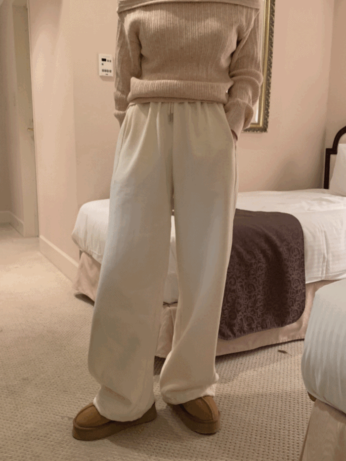 양기모 투웨이 스트링 와이드 조거 팬츠 (5color)