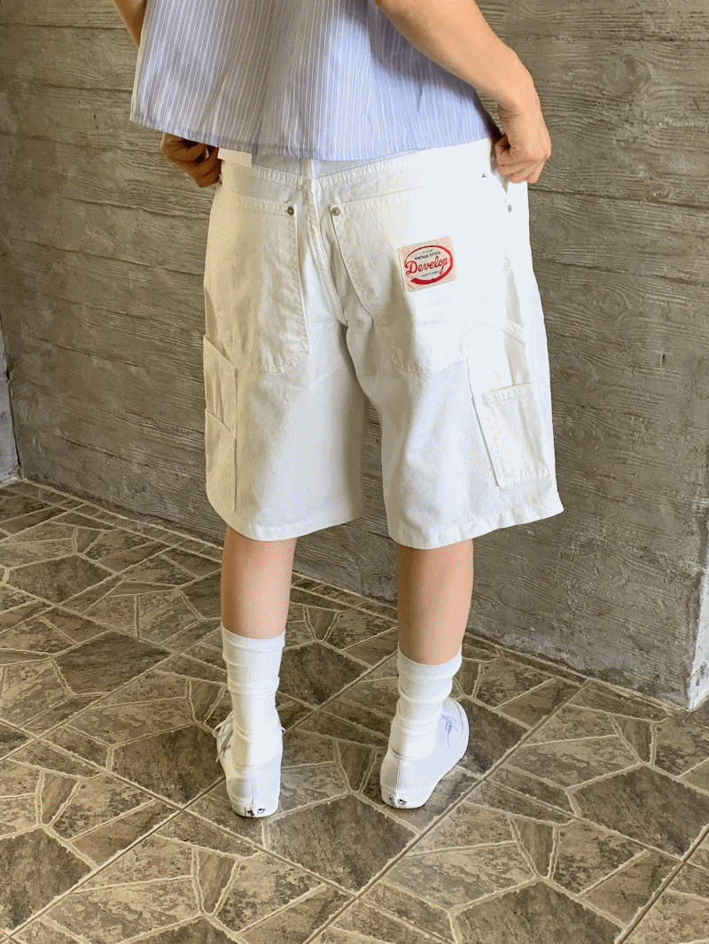 보헴 화이트 패치 버뮤다 데님 (s/m/l)