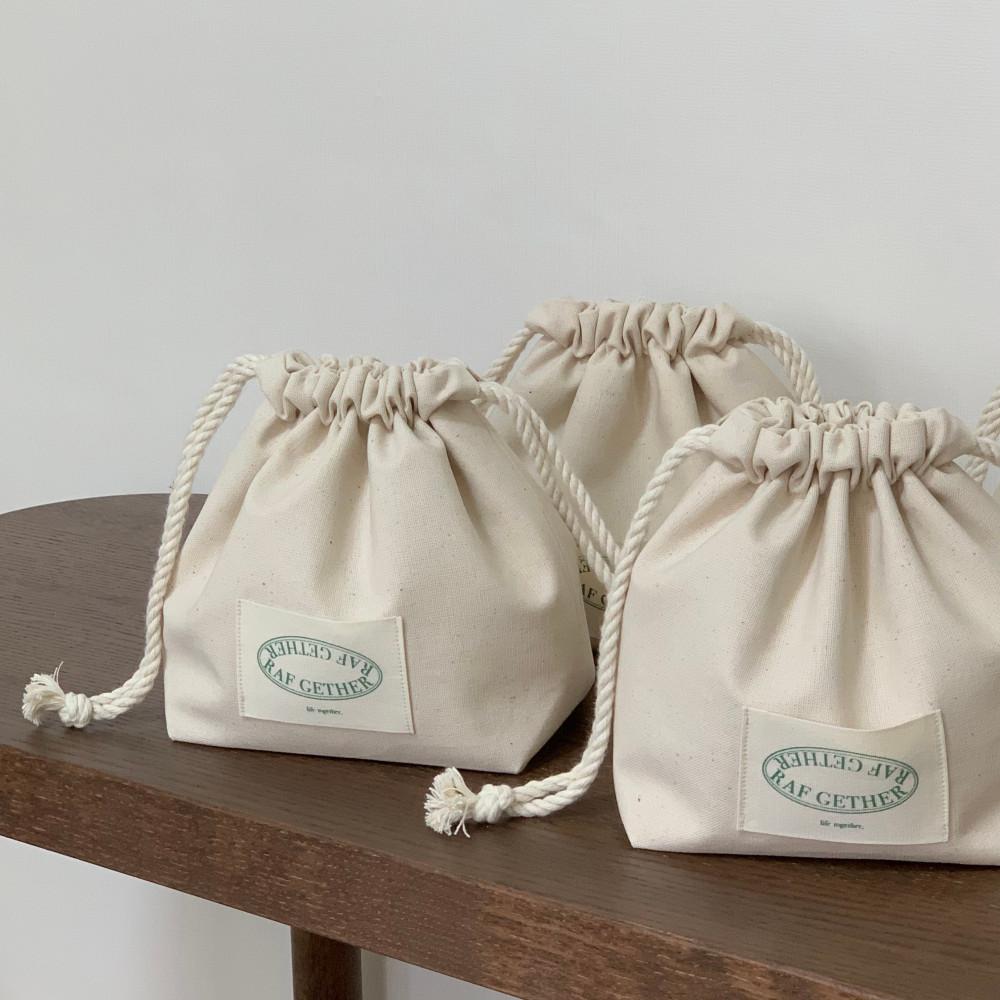 [당일 발송] 스트링 만두 파우치 이너백 끈파우치 볼파우치