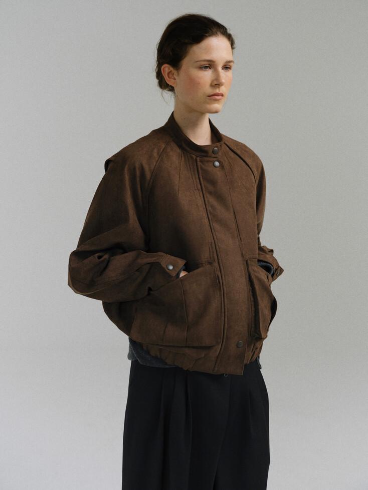 vector suede jacket (brown)