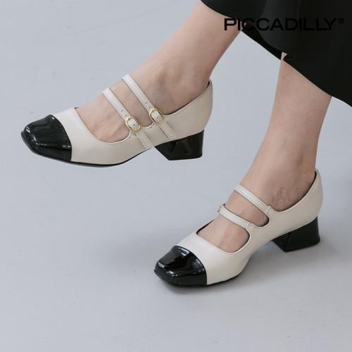 [PICCADILLY] 피카딜리 160108 메리제인 펌프스_오프화이트(3.5cm)