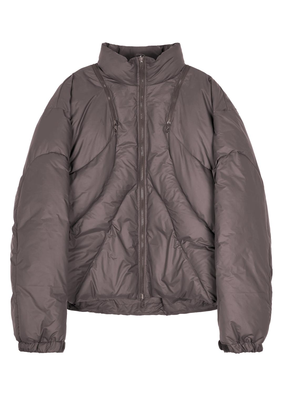 CUVED QUILTING PADDING BROWN