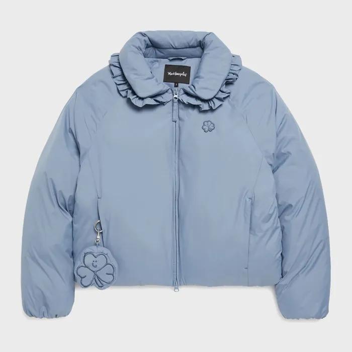 우먼즈 클러브 프릴카라 패딩 자켓 - GREYISH BLUE