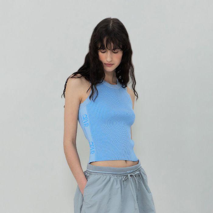 REMI RIB SLEEVELESS KNIT (BLUE)