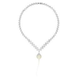 오토링거 실버 화이트 다이아몬드 딥 네크리스