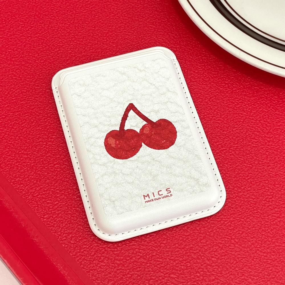 [믹] 양털체리 맥세이프 카드홀더