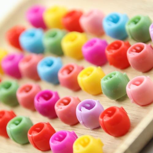 디스코핀 앞머리 작은 미니 옛날 추억의 헤어 구슬핀 머리 집게핀 50set