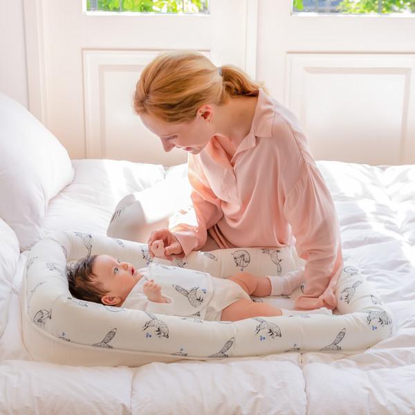 [비주비노] 힙서포터 높이조절 역류방지 신생아 아기침대 (디자인선택)