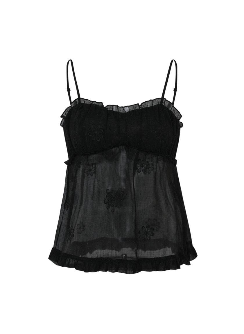 Chloe See Through Sleeveless (Black)