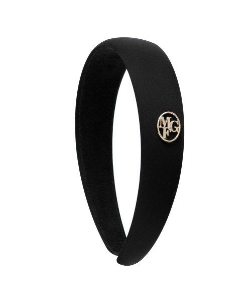 CIRCLE LOGO SATIN HAIRBAND black