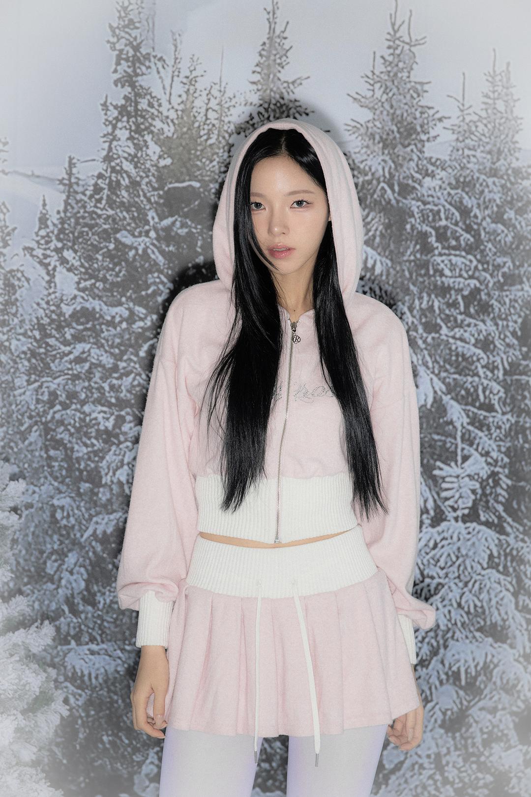 TERRY KNIT ZIPUP (PINK)
