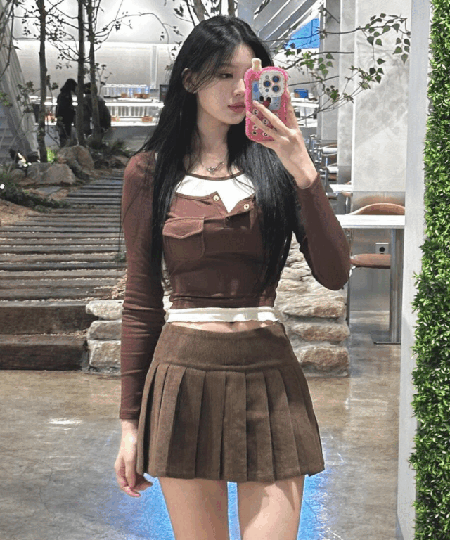 [3colors] 코듀로이 플리츠 미니 스커트