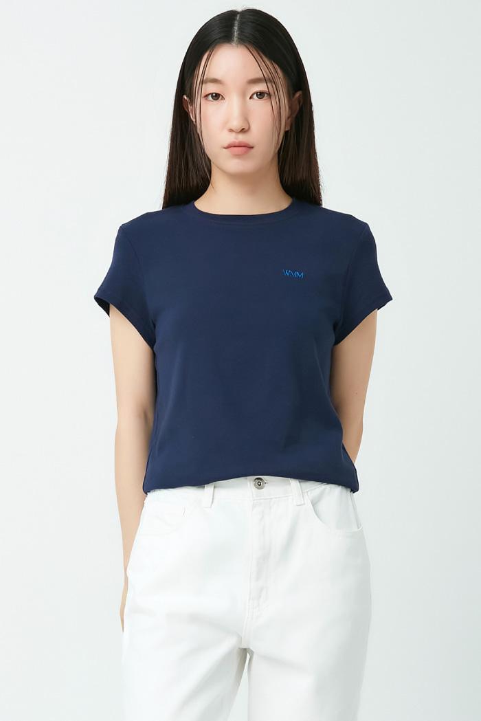 WMM Small Logo T Shirt -  Navy