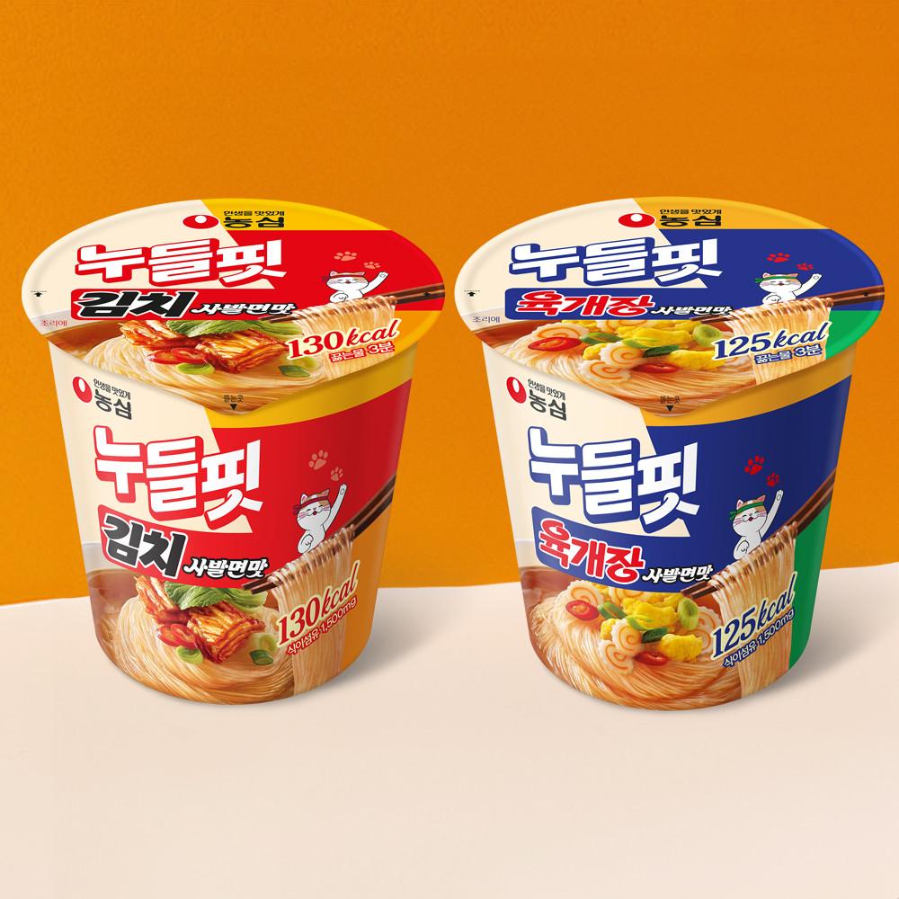 [농심] 누들핏 (육개장사발면맛4개+김치사발면맛4개) [원산지:상세설명에 표시]
