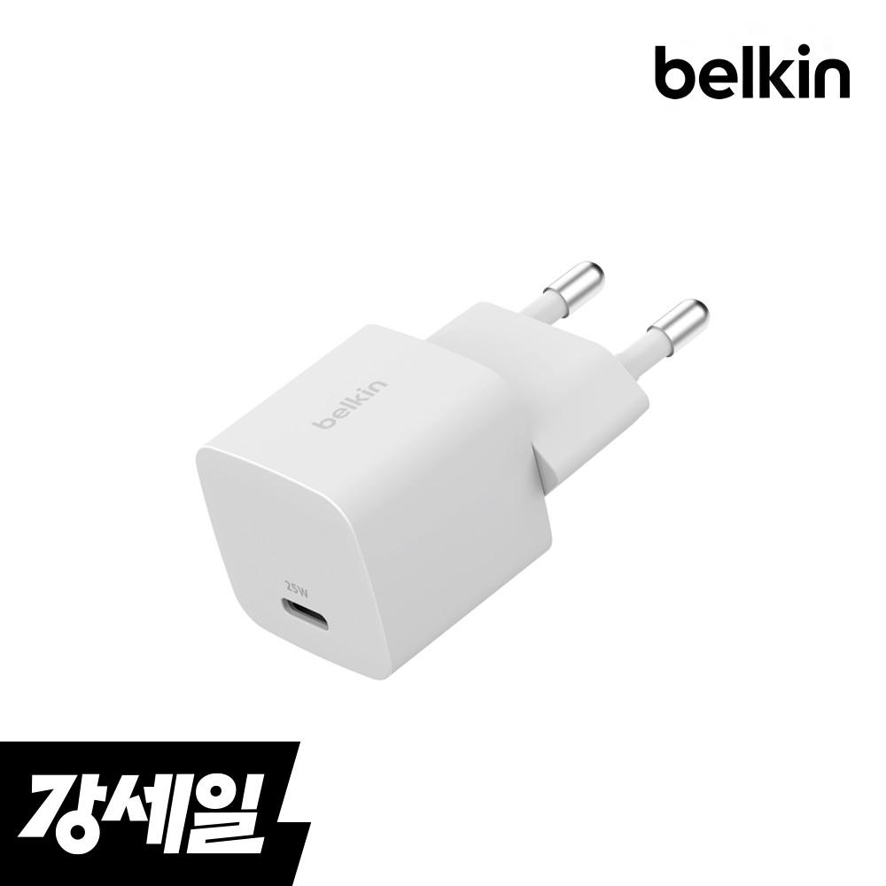 벨킨 25W USB-C PD 3.1 PPS 초소형 C타입 고속 충전기 아이폰16 갤럭시 아이패드 충전 WCA012kr