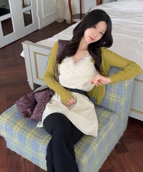 [에센셜] 린넨 시스루 골지 가디건_MIWCKG510T