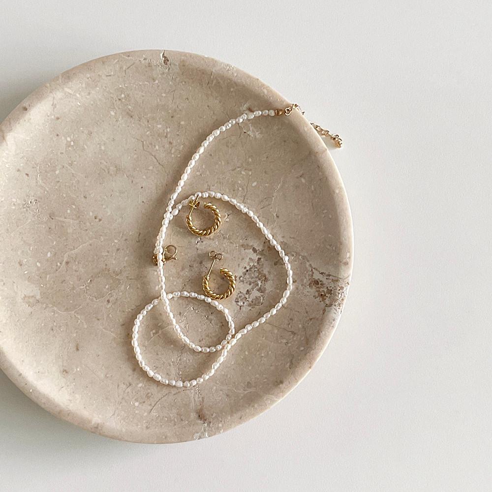 라운드 마블 플레이트 대리석 트레이 오브제