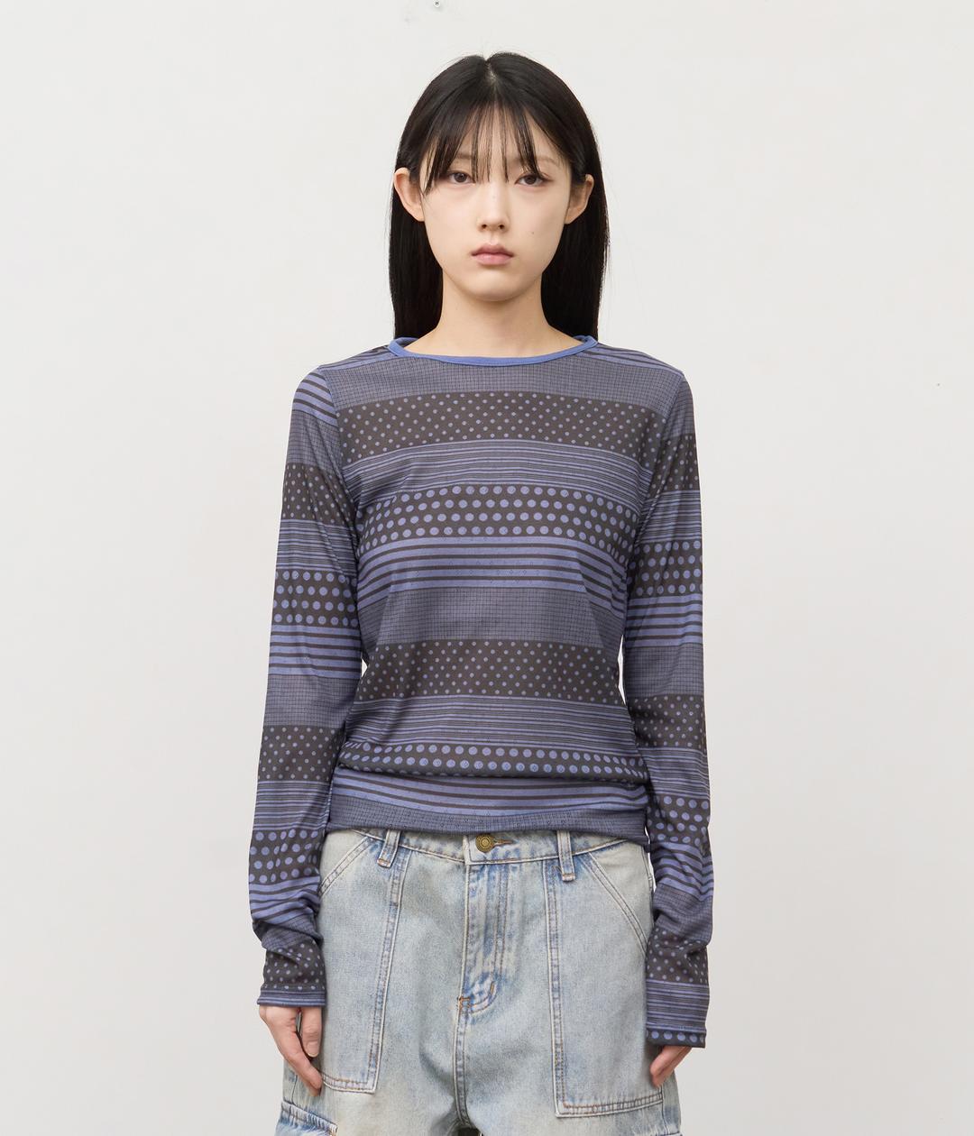 (W) Loops Printed Top (2color)