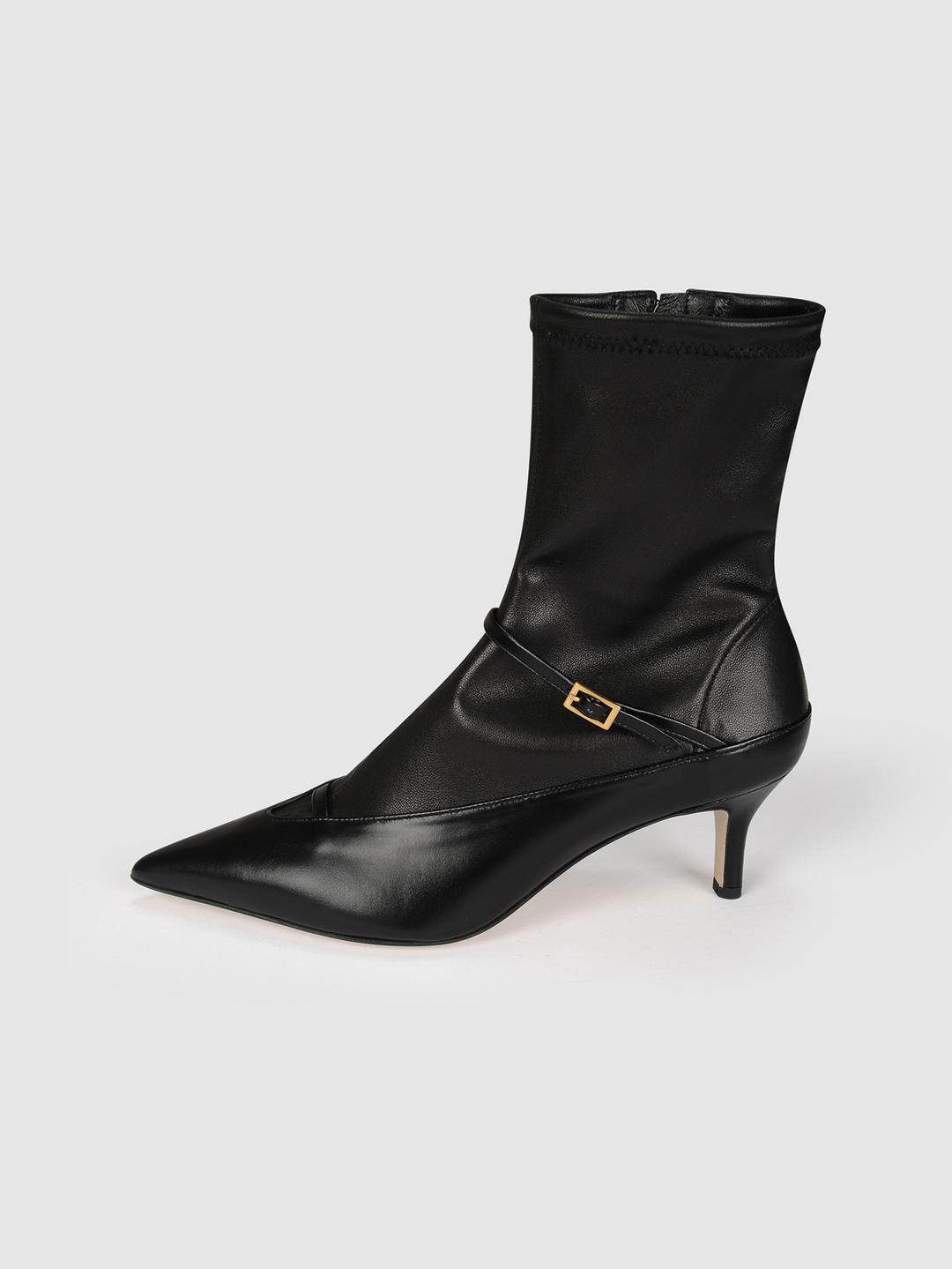 [23FW] [AT23F16] socks ankle boots BK