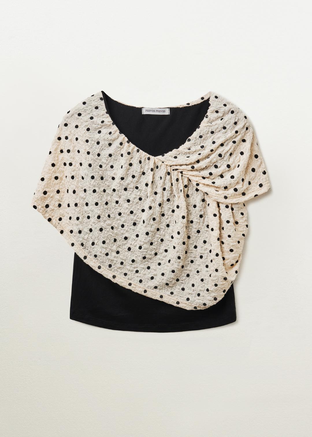 Dot Drape Sleeveless / Beige