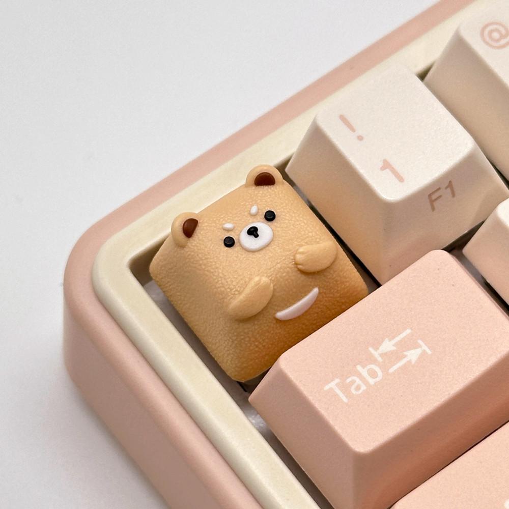 샌던아트 곰 아티산 키캡 아니스 곰 캐릭터 포인트 키캡