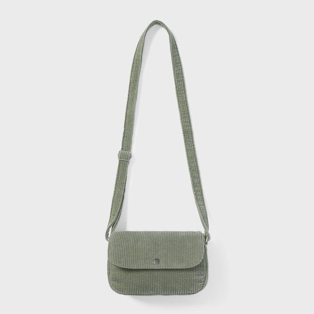 Wide Wale Cord Shoulder Bag Sage