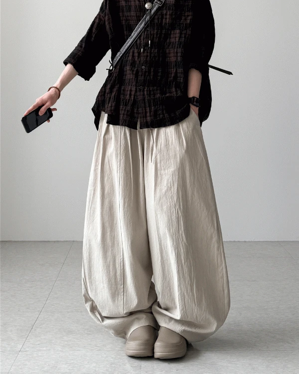 미즈호 린넨 와이드 팬츠(4Colors)