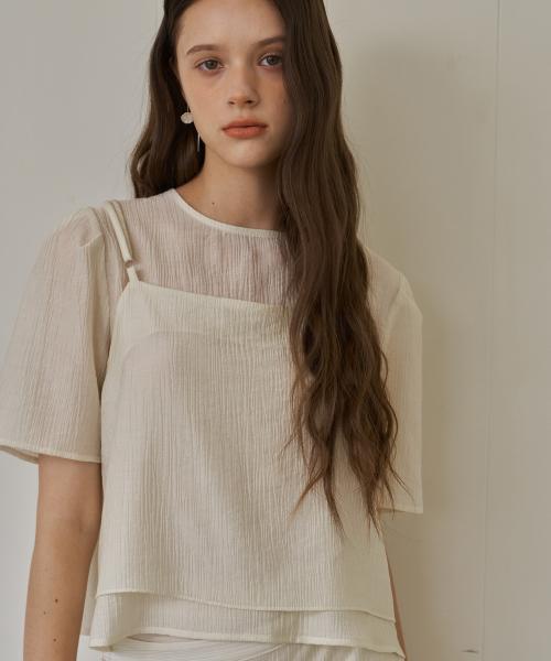 SHEER SET UP BLOUSE_YE