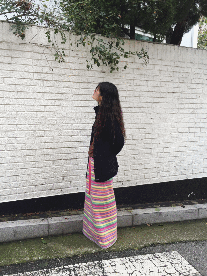 모래하우스 샤베트 플리스 스커트