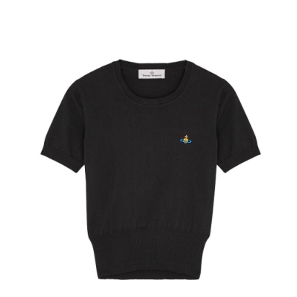 [시즌] 비비안웨스트우드 베아 반팔 니트 블랙