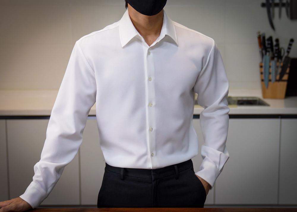 [데일라] 스탠다드 피지크 셔츠 (화이트)