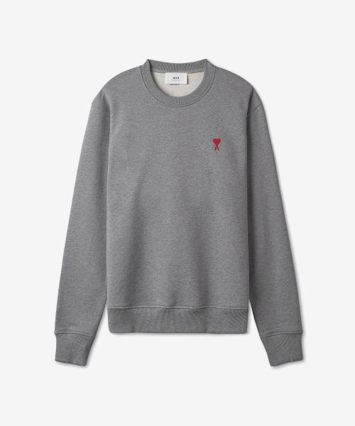 레드 하트 로고 맨투맨 - 헤더 그레이 / BFUSW001730055