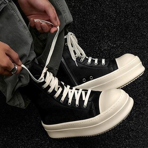 Cargo Boared Zipper Coloration High Top Shoes