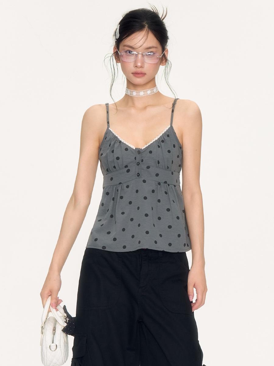 NECY STUDIO Touch Dot Lace Camisole