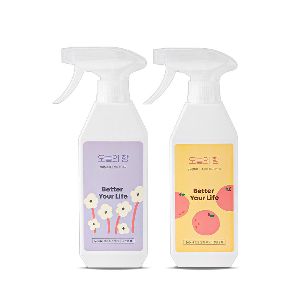 청춘생활 오늘의향 의류 옷 항균 섬유 탈취제 500ml