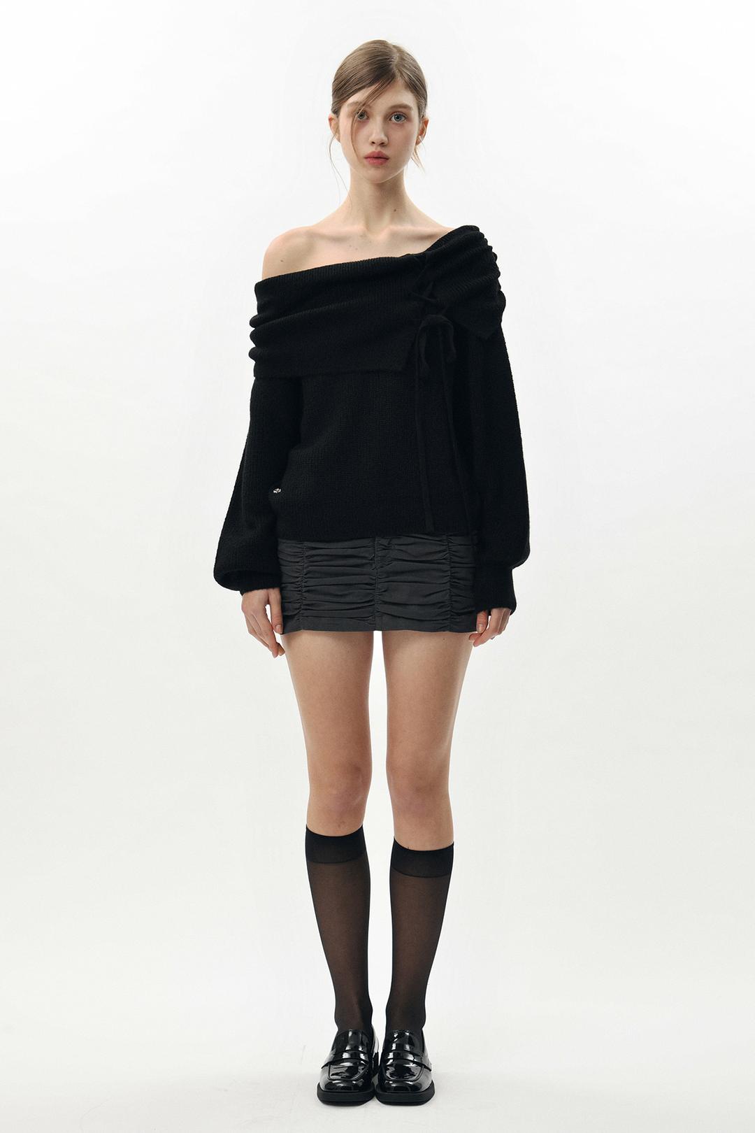[12/12~] KAREN CORSET KNIT black