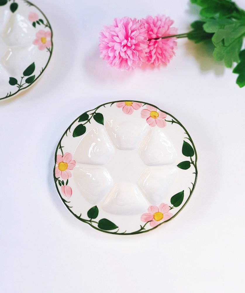 빈티지 빌레로이앤보흐 와일드로즈 달팽이 나눔 접시