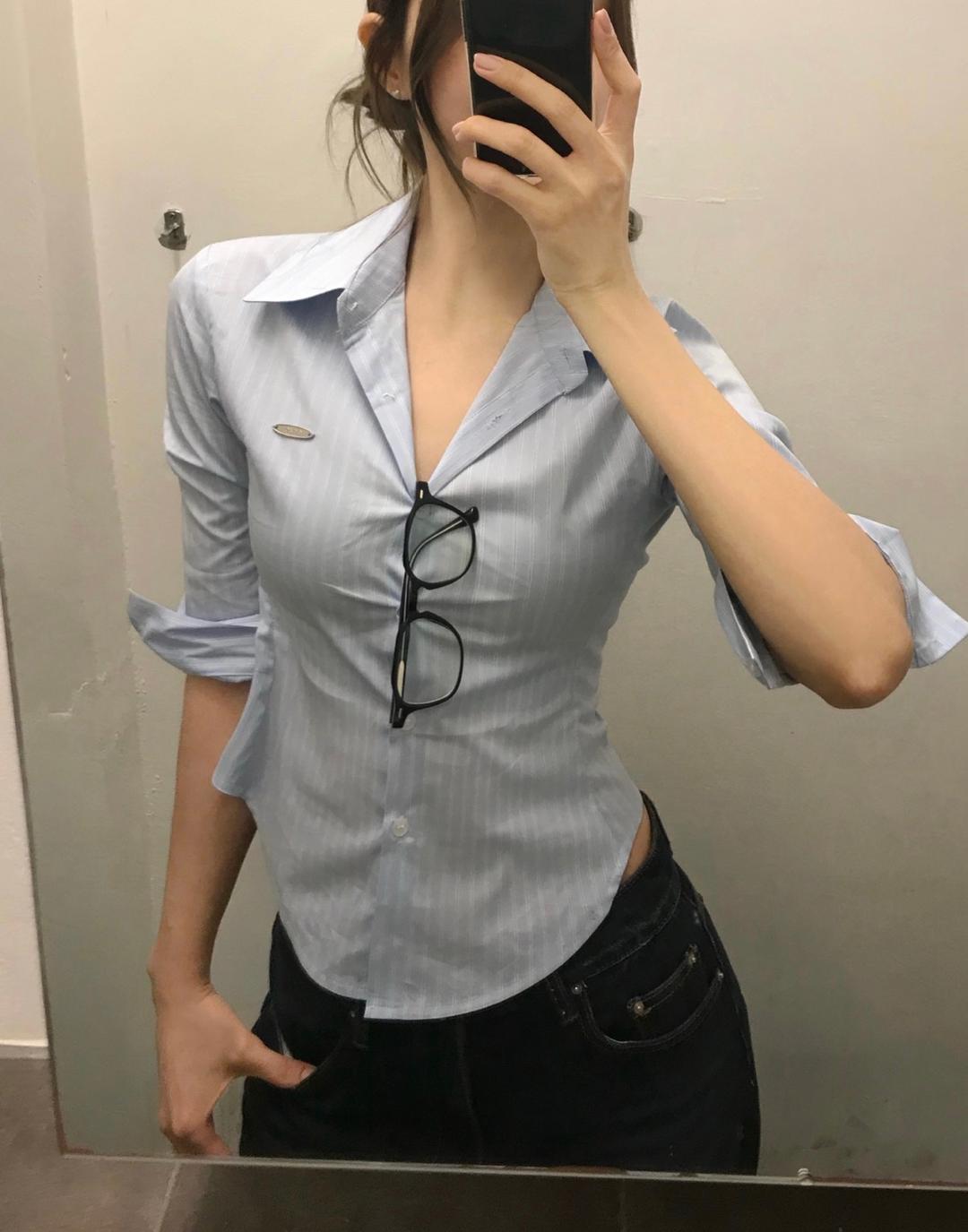 온즈 [MADE] Porte shirt (스카이블루)