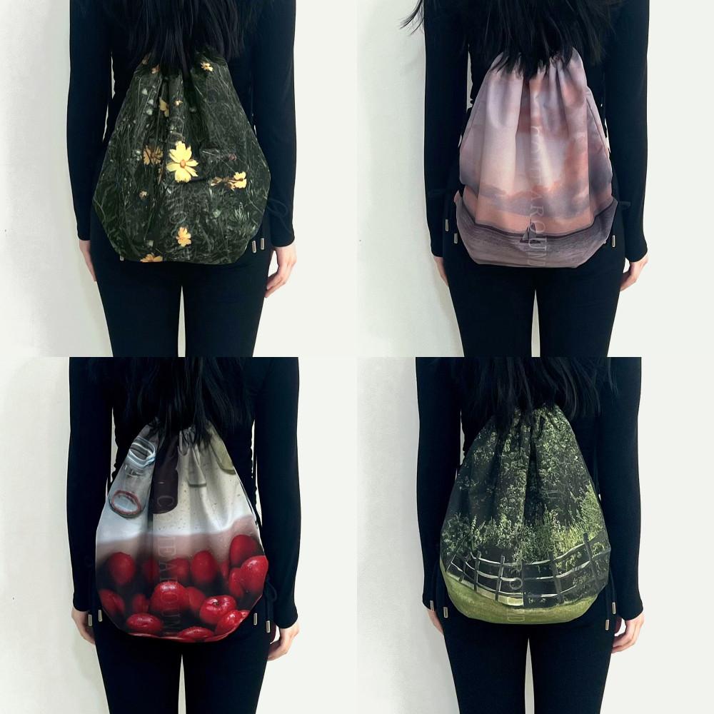 STRING BAG 컴어라운드 핸드크래프트 에코백 스트링백 스트링백팩 : COME AROUND