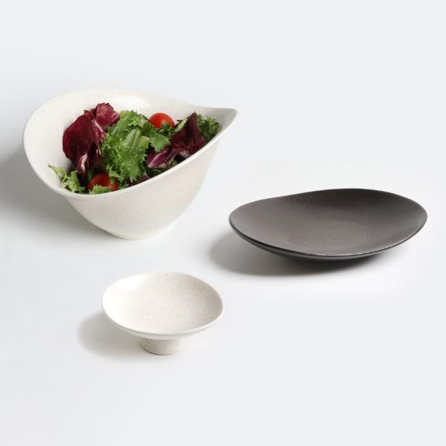로아 비정형 도자기 샐러드세트 3p 2color 택1