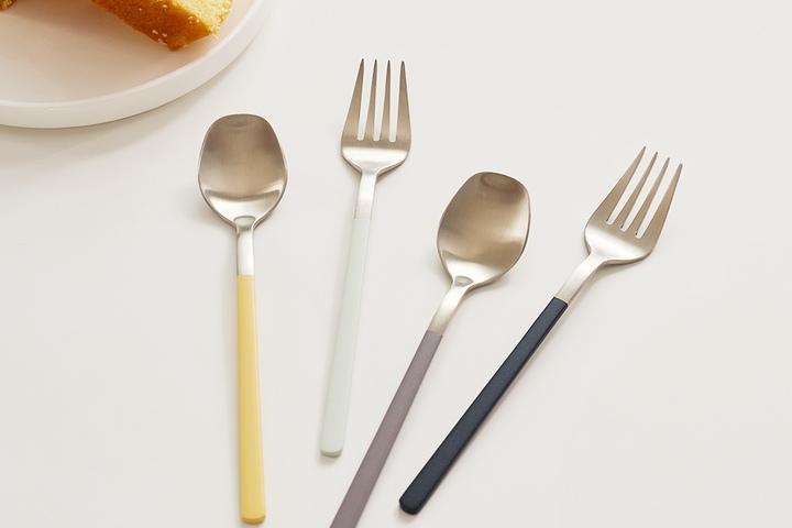 1+1 시에르 딜라잇 티스푼 티포크 세트 8color (총2인4P)