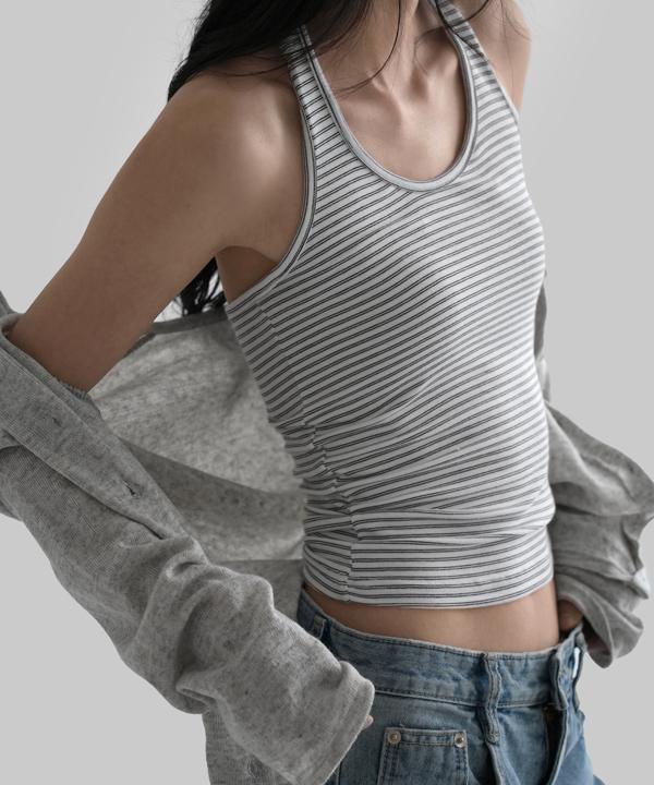 매니크 [무료배송] 리헤이 베이직 라운드 린넨 가디건