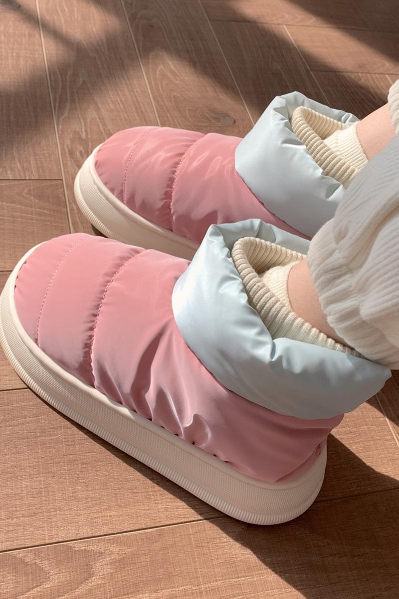 [러블리 슈즈 통통VER] 테플베른 배색 패딩 부츠