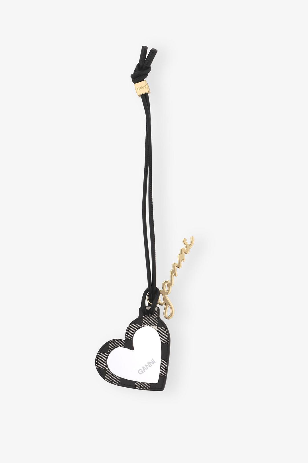 Black GANNI Bou Heart Mirror