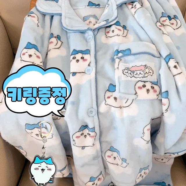 ❤️‍🔥키링증정❤️‍🔥캐릭터 잠옷 세트  극세사 수면바지 수면 기모 바지 융기모 털 겨울 파자마 파티 털바지 겨울 간절기 홈웨어 집순이 긴바지