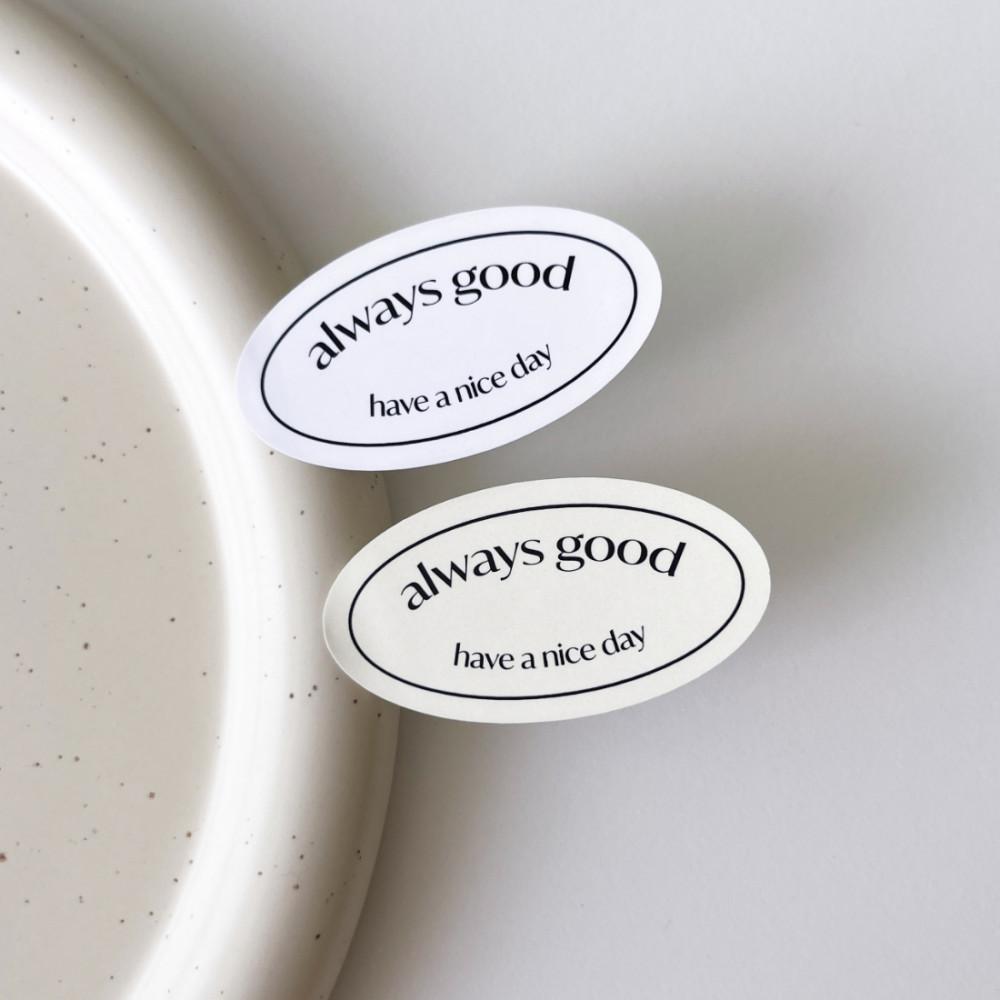 린데 스티커 주문제작 50x27 로고 카페 인쇄 꽃집 포장 소량 원형 타원 디저트 유광 500매