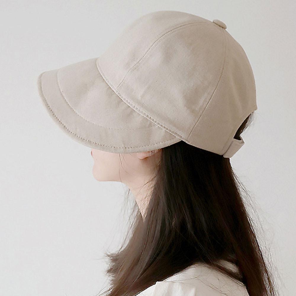 탄탄한 린넨 여성 봄 여름 벨크로 보넷 벙거지모자 여자 버킷햇