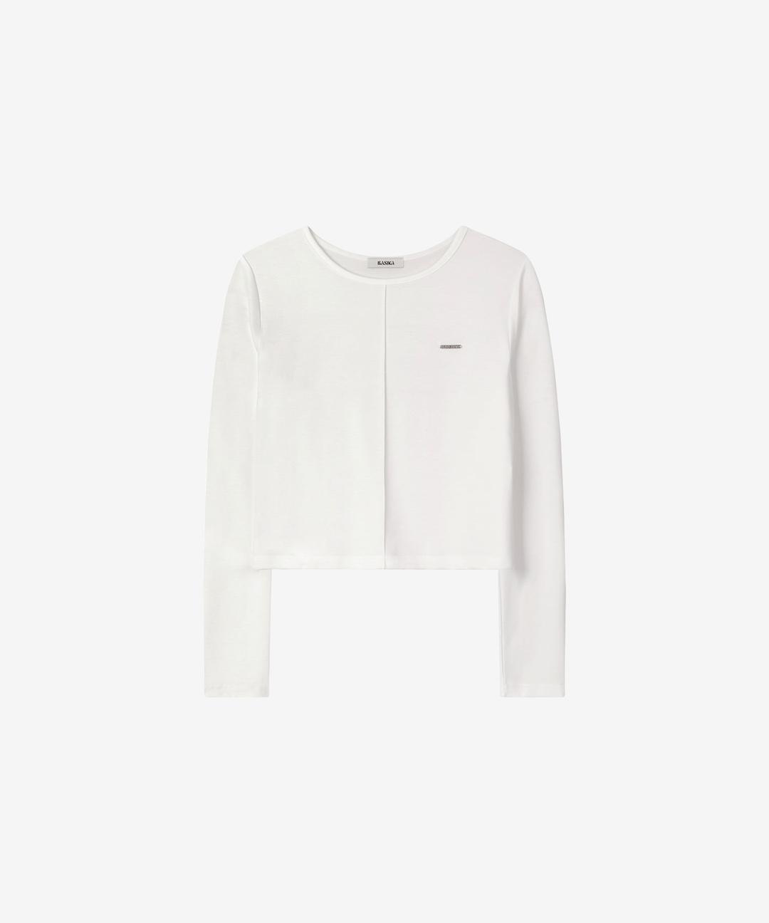 핀턱 롱 슬리브 티셔츠 (아이보리)