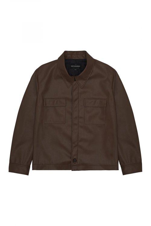 [에코레더] 셔츠 자켓_Brown